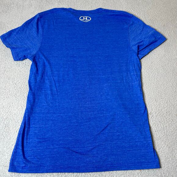 New York Mets Under Armour Tee Youth M Blue Short Sleeve Pullover Loose Fit - Picture 2 of 6